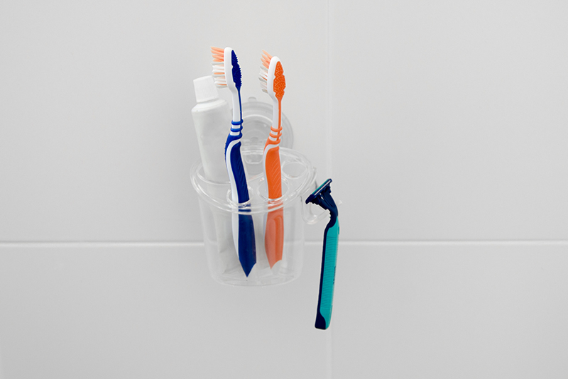 Images are merely illustrative. Plastic Tooth Brush Holder with Suction Cup